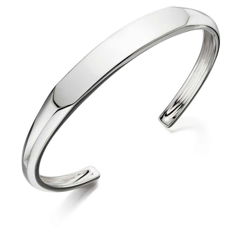 Main Image 1 of Sterling Silver-Tone Bangle Bracelet