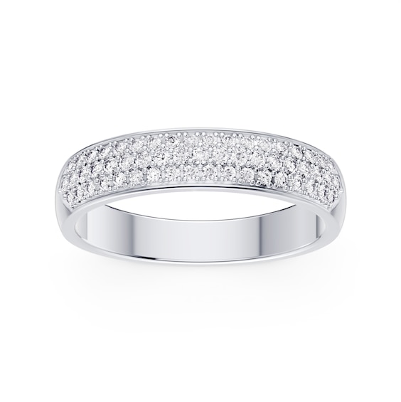 Platinum Pave Eternity 0.50ct Diamond Ring