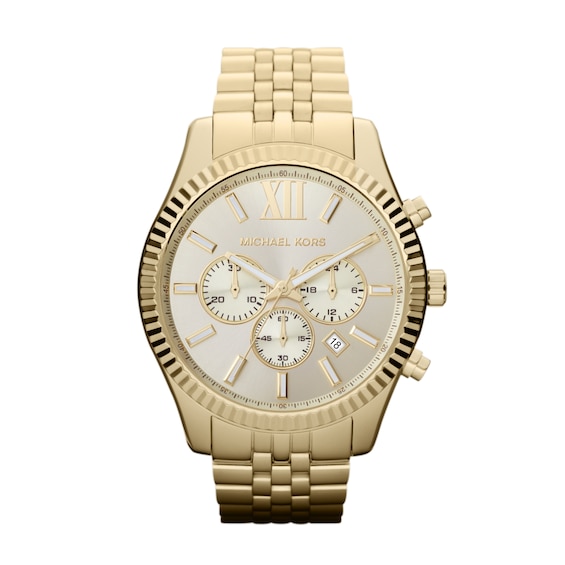 Michael Kors Lexington Men’s Gold Tone Bracelet Watch