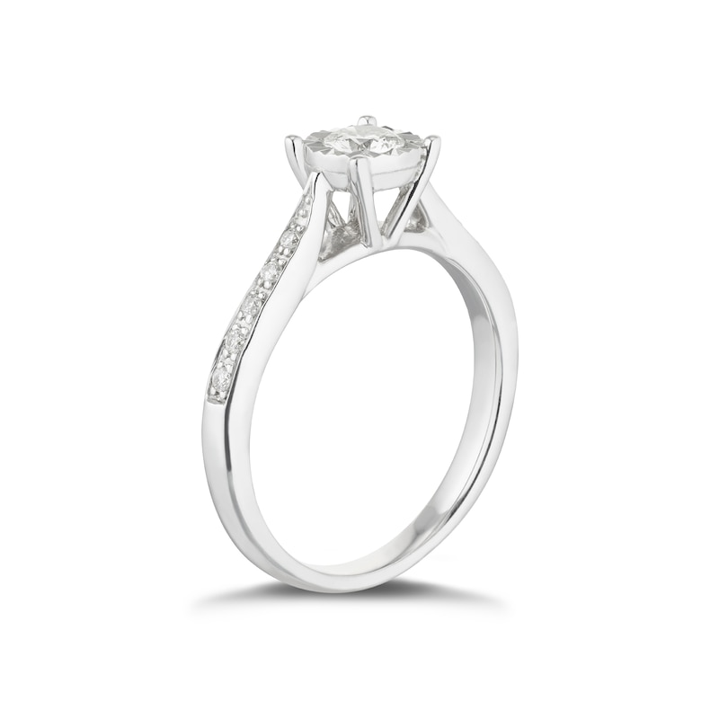 9ct White Gold 0.33ct Total Diamond Solitaire Ring