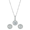 Thumbnail Image 0 of Sterling Silver Cubic Zirconia Earring & Pendant Set