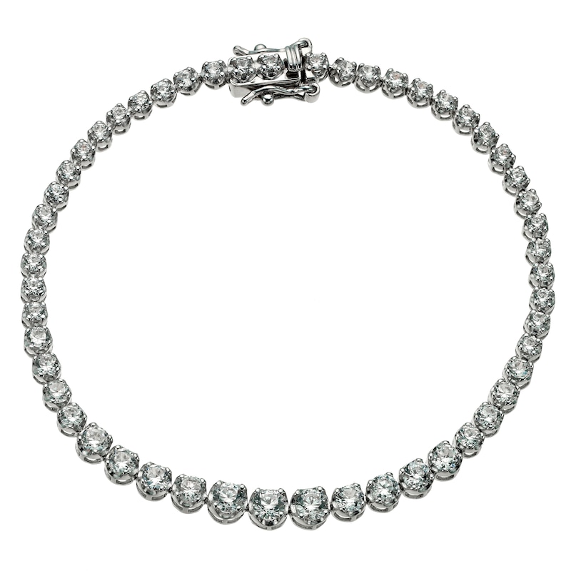 Sterling Silver 7.5 Inch Cubic Zirconia Tennis Bracelet