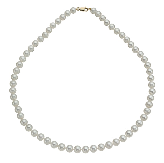 9ct Yellow Gold Cultured Freshwater Pearl Strand Necklace