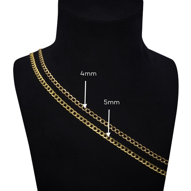 9ct Yellow Gold Two Tone Twist Chain