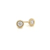 Thumbnail Image 4 of 9ct Yellow Gold 0.25ct Diamond Rubover Stud Earrings