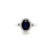 Thumbnail Image 4 of 18ct White Gold Sapphire & 0.25ct Diamond Halo Ring