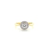 Thumbnail Image 4 of Engagement Ring 18ct Yellow Gold 0.40ct Total Diamond Round Halo Ring