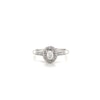 Thumbnail Image 4 of Engagement Ring 9ct White Gold 0.40ct Total Diamond Oval Cut Halo Ring