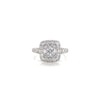 Thumbnail Image 4 of Engagement Ring 18ct White Gold 1ct Total Diamond Mixed Cut Double Halo Ring