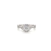 Thumbnail Image 4 of Engagement Ring 18ct White Gold 0.75ct Total Diamond Round Halo Ring