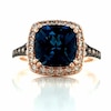 Thumbnail Image 5 of Le Vian 14ct Rose Gold Blue Topaz & 0.45ct Diamond Ring