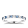 Thumbnail Image 0 of 18ct White Gold Sapphire & 0.20ct Diamond Ring