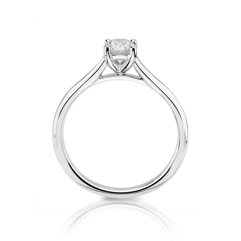 14ct White Gold 0.50ct Diamond Four Claw Solitaire Ring