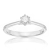 Thumbnail Image 0 of 14ct White Gold 0.25ct Diamond Six Claw Solitaire Ring