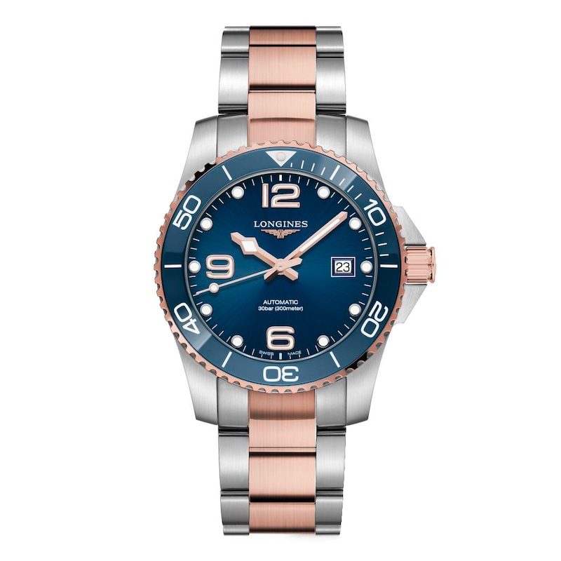Longines HydroConquest Men's Rose Gold-Tone & Stainless Steel Watch
