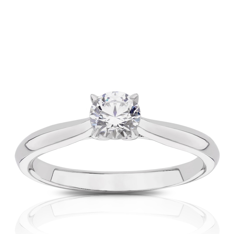Eternal Diamond Platinum 0.50ct Four Claw Solitaire Ring