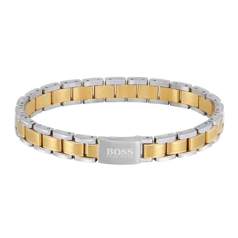 BOSS Essentials Men's Two-Tone 7 Inch Bracelet