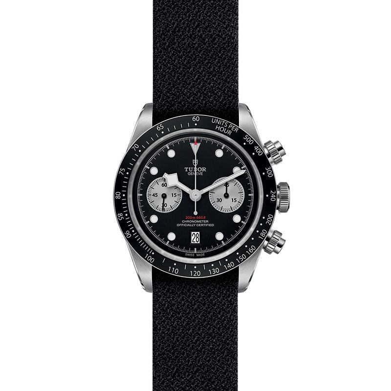Tudor Black Bay Chronograph Men's Black Fabric Strap Watch