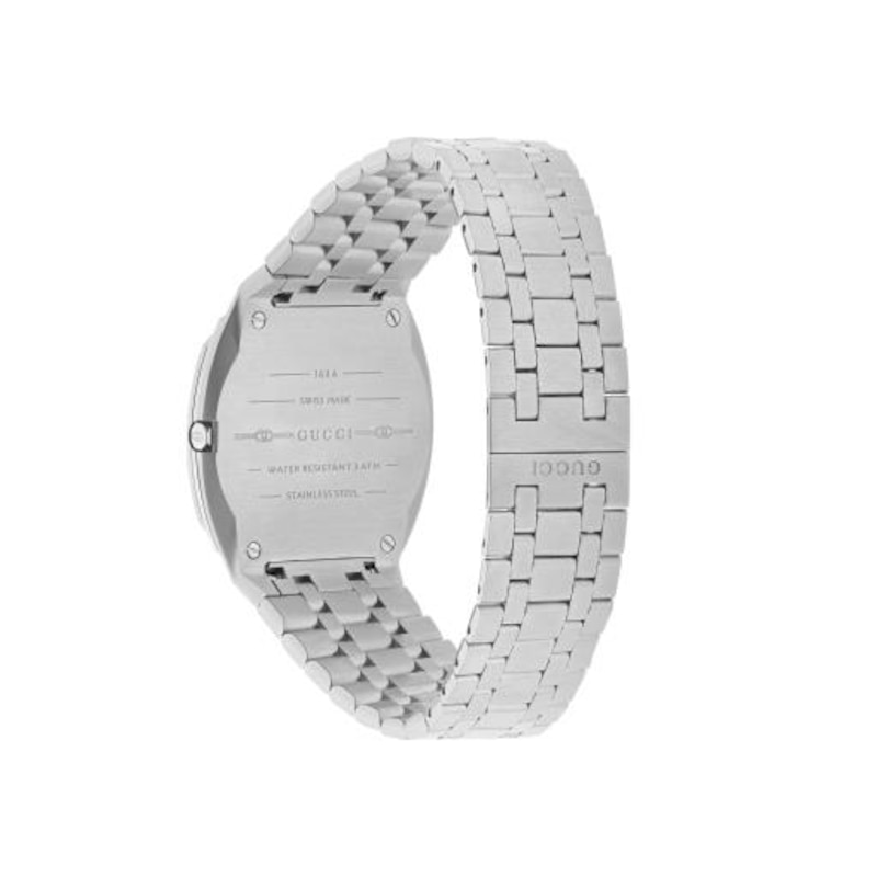 GUCCI 25H 34mm White Dial Bracelet Watch