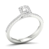 Thumbnail Image 1 of 18ct White Gold & Platinum 0.50ct Diamond Halo Ring