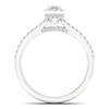 Thumbnail Image 2 of 18ct White Gold & Platinum 0.50ct Diamond Halo Ring