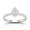 Thumbnail Image 0 of 18ct White Gold & Platinum 0.50ct Diamond Pear Halo Ring
