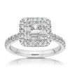 Thumbnail Image 0 of Platinum 1ct Diamond Princess Shape Cluster Ring