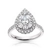 Thumbnail Image 0 of Platinum 1ct Diamond Pear Shape Cluster Ring