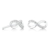 Thumbnail Image 0 of Silver Infinity Diamond Stud Earrings
