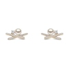 Thumbnail Image 0 of Yoko London 18ct Yellow Gold Pearl & 0.24ct Diamond Cross Earrings