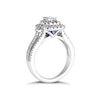 Thumbnail Image 1 of Vera Wang Platinum 1.18ct Total Diamond Emerald Cut Ring