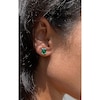 Thumbnail Image 1 of CARAT* LONDON 9ct White Gold Green Stone Earrings