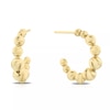 Thumbnail Image 0 of 9ct Yellow Gold 15mm Textured Ball Hoop Earrings