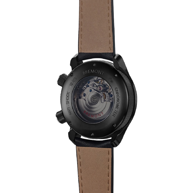 Bremont U-2/51-JET Men's Black Leather Strap Watch