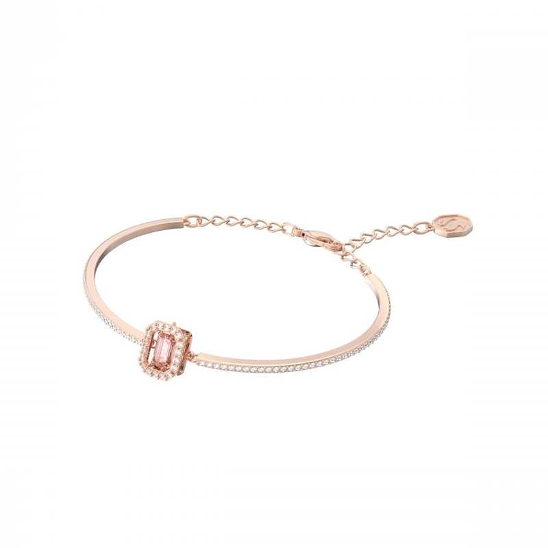 Swarovski Millenia Rose Gold Plated 7 Inch Pink Crystal Bracelet