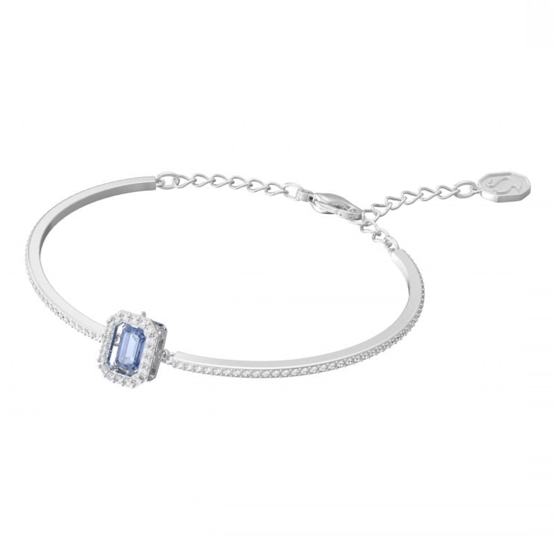 Swarovski Millenia Rhodium Plated 7 Inch Blue Crystal Bracelet