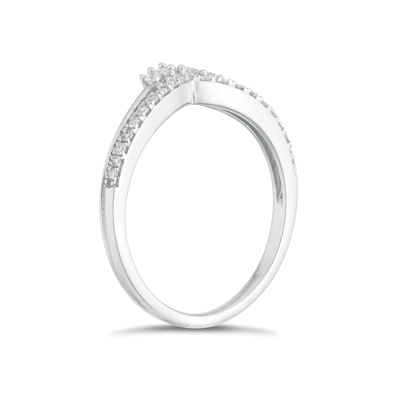 18ct White Gold 0.20ct Diamond Fancy Shape Ring