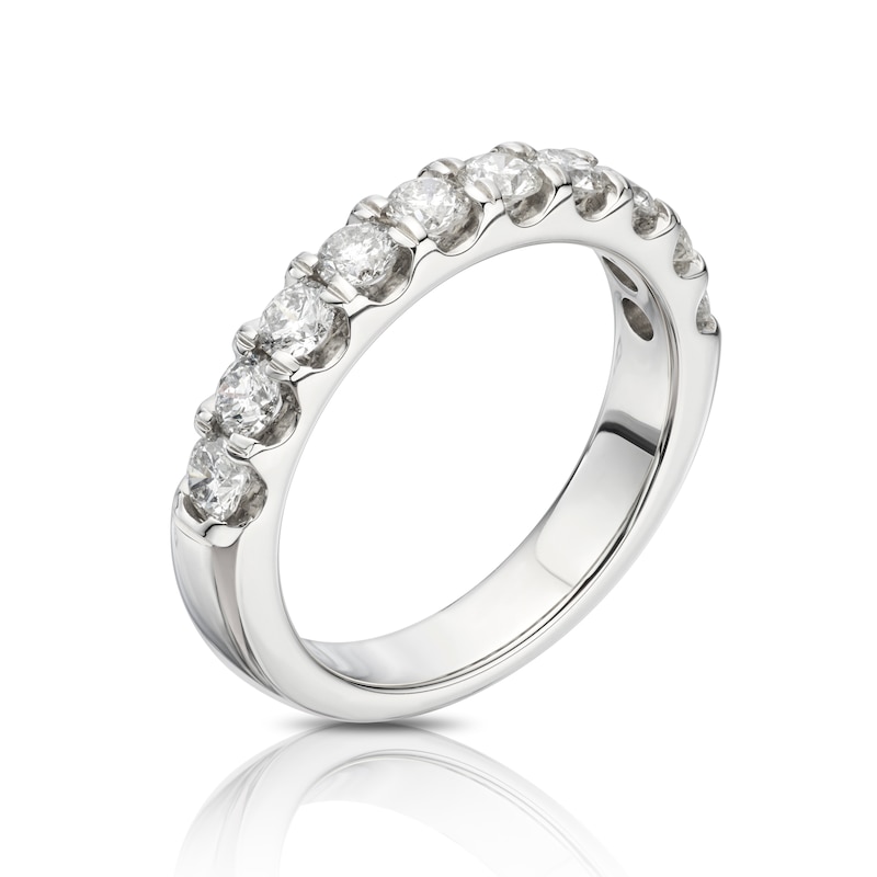 Platinum 1ct Diamond Claw Set Eternity Ring