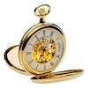Thumbnail Image 0 of Jean Pierre Gold-Plated Double Hunter Skeleton Pocket Watch