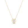 Thumbnail Image 0 of 9ct Yellow Gold 0.33ct Diamond Rubover Necklace