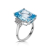 Thumbnail Image 0 of 9ct White Gold 0.10ct Diamond Blue Topaz Ring