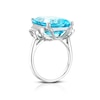 Thumbnail Image 1 of 9ct White Gold 0.10ct Diamond Blue Topaz Ring