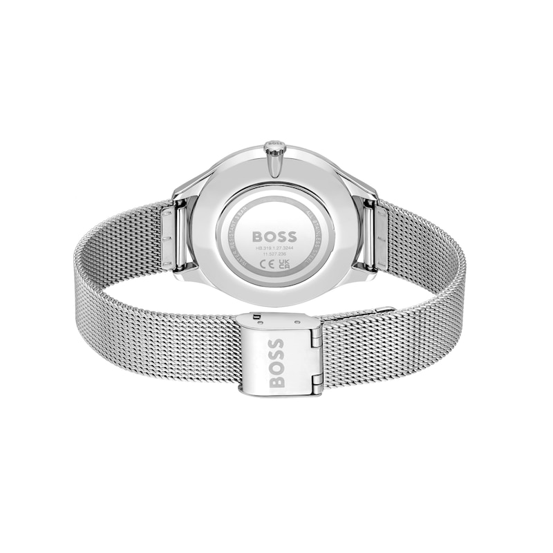 BOSS Pura Mint Green Dial & Stainless Steel Mesh Bracelet Watch