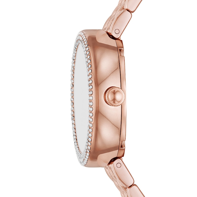 Emporio Armani Ladies' Moonphase Rose Gold Tone Bracelet Watch
