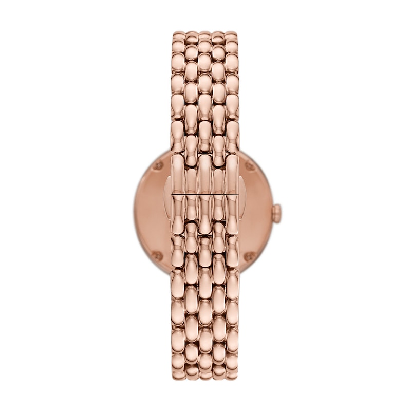 Emporio Armani Ladies' Moonphase Rose Gold Tone Bracelet Watch