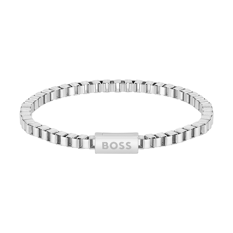 BOSS Chain Men's Stainless Steel 7 Inch Chain Link Bracelet