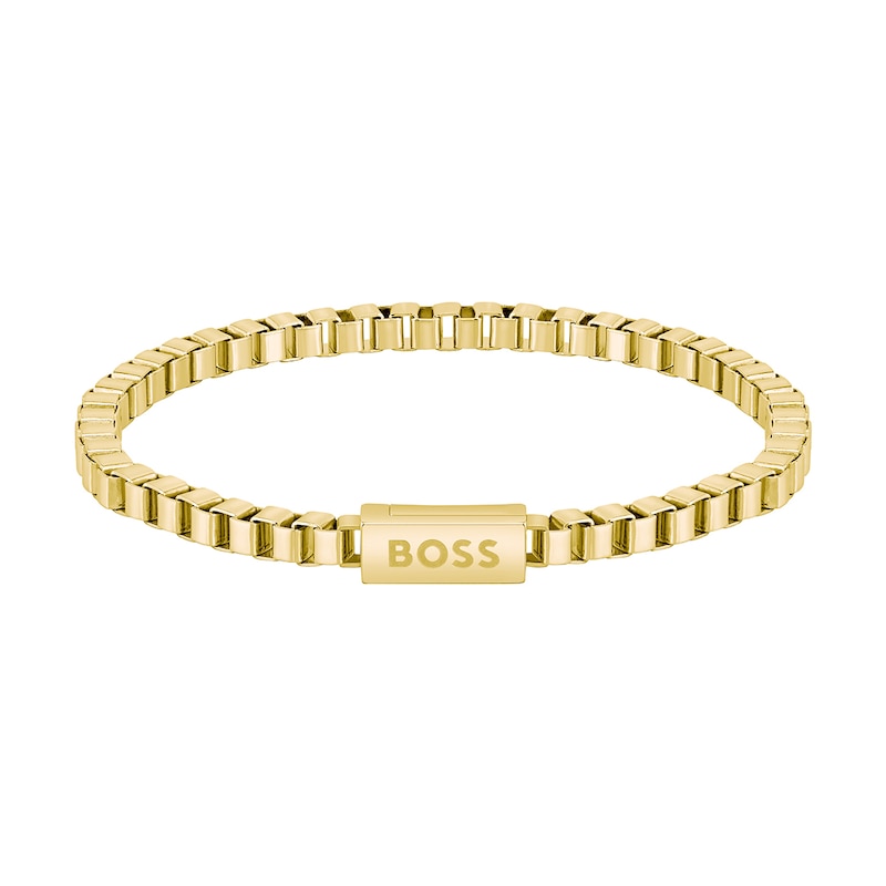 BOSS Chain Men's Yellow Gold-Tone 7 Inch Chain Link Bracelet