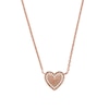 Thumbnail Image 1 of Emporio Armani Rose Gold Plated Silver CZ Heart Necklace