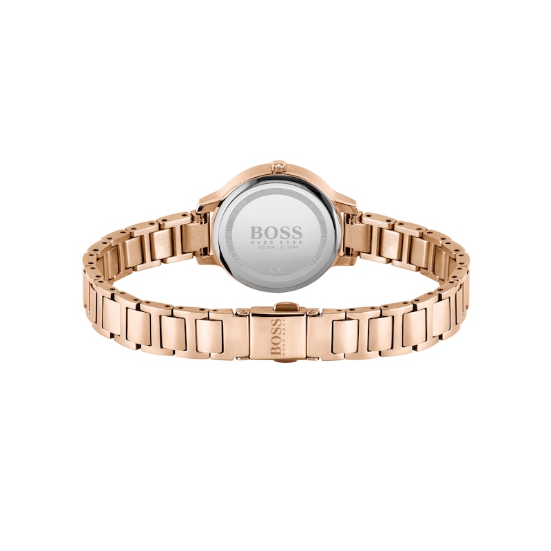 BOSS Gala Ladies' Crystal & Rose Gold-Tone Bracelet Watch