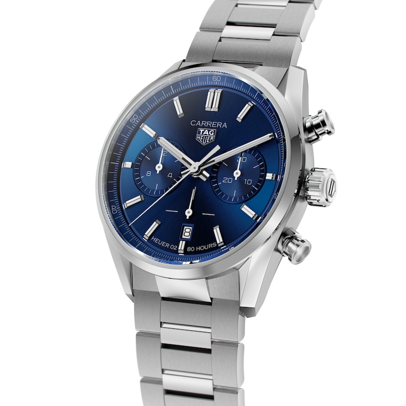 TAG Heuer Carrera Chronograph Blue Dial & Stainless Steel Watch